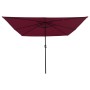Paraguas Cuadrado para Jardín con Luces LED 295x245 cm Rojo Burdeos de , Sombrillas - Ref: Foro24-42003664, Precio: 96,58 €