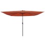 Paraguas Cuadrado para Jardín con Luces LED 295x245 cm Terracota de , Sombrillas - Ref: Foro24-42003665, Precio: 96,58 €