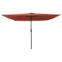 Paraguas Cuadrado para Jardín con Luces LED 295x245 cm Terracota de , Sombrillas - Ref: Foro24-42003665, Precio: 96,58 €
