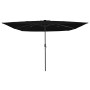 Paraguas de jardín cuadrado con luces LED 295x245 cm negro de , Sombrillas - Ref: Foro24-42003666, Precio: 96,58 €