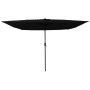 Paraguas de jardín cuadrado con luces LED 295x245 cm negro de , Sombrillas - Ref: Foro24-42003666, Precio: 96,58 €
