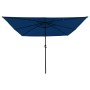 Parasol de Jardín Cuadrado  con Luces LED 295x245 cm Azul Claro | Foro24.es | Tu tienda online para hogar, jardín y más Foro24.es