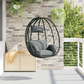 Cesta Silla Huevo Colgante sin Soporte Ratán Antracita by , Garden rockers - Ref: Foro24-42003844, Price: 153,86 €, Discount: %