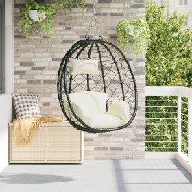 Silla Huevo Colgante Sin Soporte Crema Blanca
