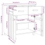 Aparador HAMAR madera de pino maciza marrón miel 79x40x80cm de vidaXL, Aparadores - Ref: Foro24-340436, Precio: 129,23 €, Des...