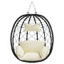 Silla Huevo Colgante Sin Soporte Crema Blanca Rattan Poli | Foro24.es | Tu tienda online para hogar, jardín y más Foro24.es