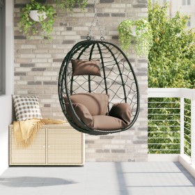 Cesta de Silla Huevo Colgante sin Soporte Café Ratán Poli von , Gartenwippen - Ref: Foro24-42003847, Preis: 156,26 €, Rabatt: %