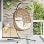 Cesta de Silla Hueva Colgante con Soporte de Poliratán Café von , Gartenwippen - Ref: Foro24-42003848, Preis: 207,38 €, Rabat...