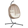 Cesta de Silla Hueva Colgante con Soporte de Poliratán Café von , Gartenwippen - Ref: Foro24-42003848, Preis: 207,38 €, Rabat...