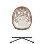 Cesta de Silla Hueva Colgante con Soporte de Poliratán Café von , Gartenwippen - Ref: Foro24-42003848, Preis: 207,38 €, Rabat...