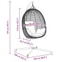 Cesta de Silla Hueva Colgante con Soporte de Poliratán Café von , Gartenwippen - Ref: Foro24-42003848, Preis: 207,38 €, Rabat...