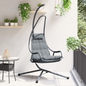 Silla Colgante con Soporte y Cojín Antracita de