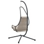 Silla Colgante con Soporte y Cojín Taupe Acero | Foro24.es | Tu tienda online para hogar, jardín y más Foro24.es
