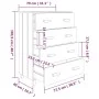HAMAR sideboard solid dark gray pine wood 79x40x103.5 cm by vidaXL, Sideboards - Ref: Foro24-340426, Price: 169,15 €, Discoun...