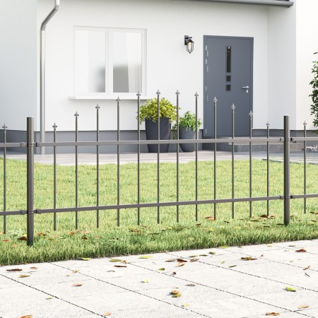 Cerca de Jardín con Parte Superior en Forma de Arco Gris 1,7x0,75 m de Acero von , Zaunpaneele - Ref: Foro24-42003902, Preis:...