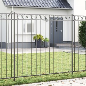 Cerca de jardín Gris 1,7x1,5 m Acero