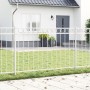 valla de jardín blanca 1,7x0,8 m de acero de , Paneles de vallas - Ref: Foro24-42003922, Precio: 73,60 €, Descuento: %