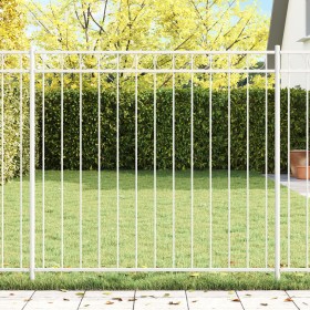 Panel de cercado Blanco 1,7x1,2 m Acero