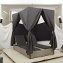 Tumbona Doble con Techo y Cortinas Gris Claro de Poliratán von , Betten im Freien - Ref: Foro24-42004121, Preis: 360,54 €, Ra...