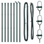poste de valla 7 pcs verde Ø32 mm 120 cm acero galvanizado | Foro24.es | Tu tienda online para hogar, jardín y más Foro24.es