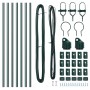 poste de valla 7 pcs verde Ø32 mm 120 cm acero galvanizado | Foro24.es | Tu tienda online para hogar, jardín y más Foro24.es