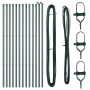 Poste de Cerca 13 pcs Verde Ø32 mm 190 cm Acero Galvanizado | Foro24.es | Tu tienda online para hogar, jardín y más Foro24.es