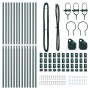 Poste de Cerca 13 pcs Verde Ø32 mm 190 cm Acero Galvanizado | Foro24.es | Tu tienda online para hogar, jardín y más Foro24.es