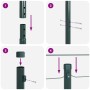 Poste de Cerca 13 pcs Verde Ø32 mm 190 cm Acero Galvanizado | Foro24.es | Tu tienda online para hogar, jardín y más Foro24.es