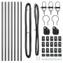 Postes de cerca 7 pcs Gris Ø32 mm 80 cm Acero galvanizado | Foro24.es | Tu tienda online para hogar, jardín y más Foro24.es