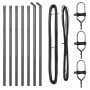 Postes de Cerca 7 pcs Gris Ø32 mm 120 cm Acero Galvanizado | Foro24.es | Tu tienda online para hogar, jardín y más Foro24.es