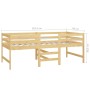 Solid pine wood bed frame 90x200 cm by vidaXL, Beds and slatted bases - Ref: Foro24-833095, Price: 118,41 €, Discount: %