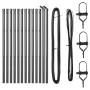 Postes de Cerca 13 pcs Gris Ø32 mm 120 cm Acero Galvanizado | Foro24.es | Tu tienda online para hogar, jardín y más Foro24.es
