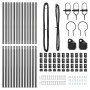 Posts de cerca 13 pcs Gris Ø32 mm 190 cm Acero galvanizado | Foro24.es | Tu tienda online para hogar, jardín y más Foro24.es