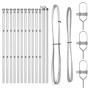 postes de cerca 13 pcs Ø32 mm 100 cm acero galvanizado | Foro24.es | Tu tienda online para hogar, jardín y más Foro24.es