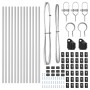 postes de cerca 13 pcs Ø32 mm 100 cm acero galvanizado | Foro24.es | Tu tienda online para hogar, jardín y más Foro24.es