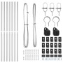 Postes de valla 7 pcs Ø32 mm 210 cm Acero Galvanizado | Foro24.es | Tu tienda online para hogar, jardín y más Foro24.es
