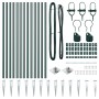 postes de cerca con pico 13 pcs Ø32 mm 100 cm acero galvanizado | Foro24.es | Tu tienda online para hogar, jardín y más Foro24.es