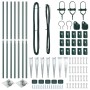 Postes de cerca con espiga 7 pcs Ø32 mm 140 cm Acero galvanizado | Foro24.es | Tu tienda online para hogar, jardín y más Foro24.es