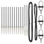Posts de Cerca con Punta 13 pcs Ø32 mm 60 cm Acero Galvanizado | Foro24.es | Tu tienda online para hogar, jardín y más Foro24.es