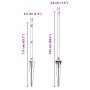 Posts de Cerca con Punta 7 pcs Ø32 mm 80 cm Acero Galvanizado von , Zaunpfosten - Ref: Foro24-42004252, Preis: 76,92 €, Rabat...