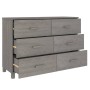 HAMAR sideboard solid light gray pine wood 113x40x80 cm by vidaXL, Sideboards - Ref: Foro24-340451, Price: 167,42 €, Discount: %