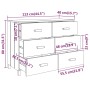 HAMAR sideboard solid light gray pine wood 113x40x80 cm by vidaXL, Sideboards - Ref: Foro24-340451, Price: 167,42 €, Discount: %