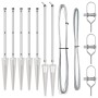 Posts de cercado con punta 7 pcs Ø32 mm 120 cm Acero Galvanizado | Foro24.es | Tu tienda online para hogar, jardín y más Foro24.es