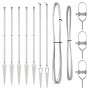Publicación de postes de cerca con punta 7 pcs Ø32 mm 140 cm Acero Galvanizado | Foro24.es | Tu tienda online para hogar, jardín y más Foro24.es