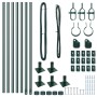 Postes de cercas con base 7 pcs Ø32mm 110cm acero galvanizado | Foro24.es | Tu tienda online para hogar, jardín y más Foro24.es