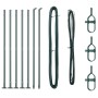 Poste de Cerca con Placas Base 7 pcs Ø32mm 78,5cm Acero Galvanizado by , fence posts - Ref: Foro24-42004292, Price: 70,25 €, ...