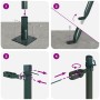 Poste de Cerca con Placas Base 7 pcs Ø32mm 78,5cm Acero Galvanizado by , fence posts - Ref: Foro24-42004292, Price: 70,25 €, ...