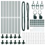 Postes de cerca con placas base 13 pcs Ø32mm 88,5cm Acero galvanizado | Foro24.es | Tu tienda online para hogar, jardín y más Foro24.es