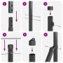 Postes con placas de base 13 pcs Ø32mm 68.5cm de acero galvanizado | Foro24.es | Tu tienda online para hogar, jardín y más Foro24.es