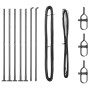 Poste de Valla con Placas Base 7 pcs Ø32mm 78,5cm Acero Galvanizado by , fence posts - Ref: Foro24-42004308, Price: 69,94 €, ...